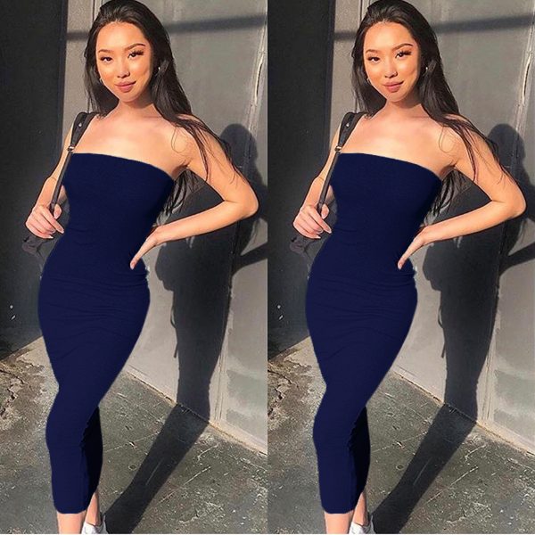 Sleeveless Wrapped Chest Long Beach Dress Women Clothing Summer - Image 8
