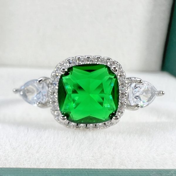 Square Diamond Color Crystal Ring - Image 2