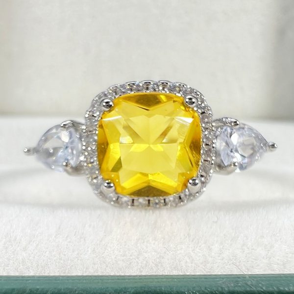 Square Diamond Color Crystal Ring - Image 7